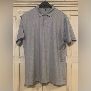 Peter Millar Crown Crafted Golf Polo Gale Gray Size XL All Over Car Print